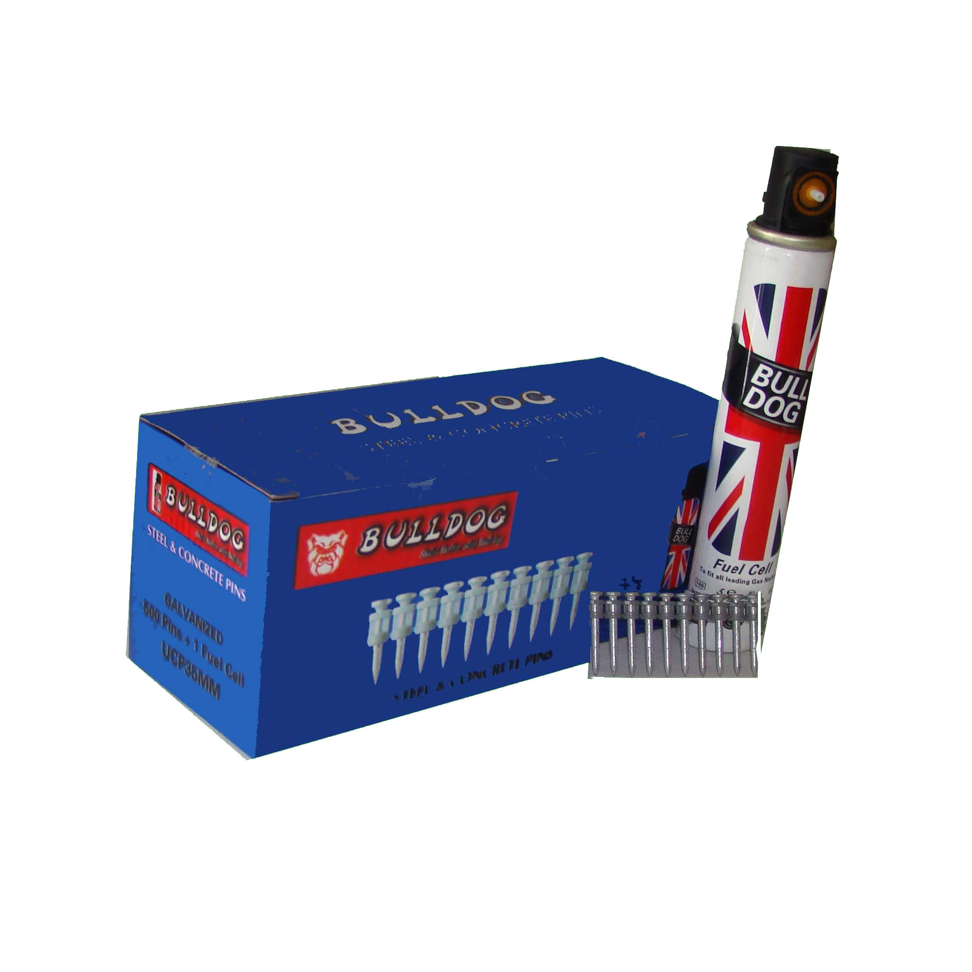 Pack of 500 35mm Pulsa 700 Type Hardened Steel & Concrete BP Pins